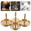 4Pcs Copper Incense Press Mold DIY Tool with Ergonomic Handle Golden 2