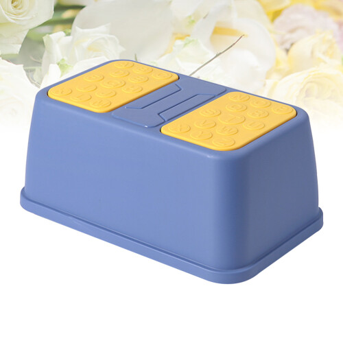 1Pc Blue Children Footstool Plastic Non-Slip Step Stool for Kids Use 2