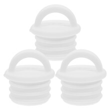 3Pcs White Mop Bucket Outlet Plugs Rubber Leak-Proof Replacement Parts