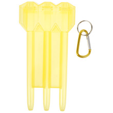 Praktische Hartschalen Darts Box Gelb Mit Tragekarabiner