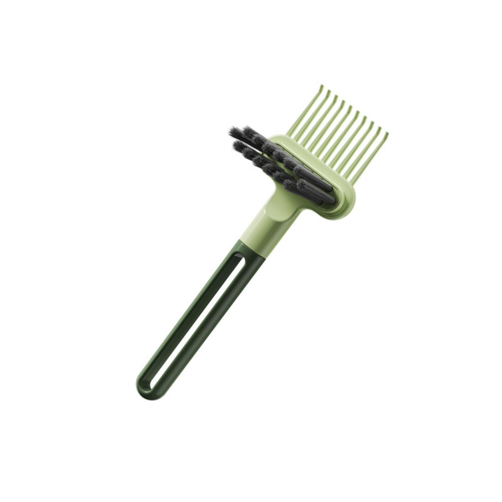 Unisex Green 2 In 1 Hair Brush Cleaner With Dual Bristles, Ergonomic Comb Cleaning Brush For Travel And Salon (Green)