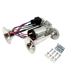 600dB Dual Trumpet Train Horn Kit with Compressor, Universal 12V Super Loud Air Horn for Car Truck Motorcycle Boat