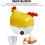 Rapid Egg Cooker 7 Eggs Capacity with Automatic ShutOff, Cute Chicken Design Egg Steamer White 3