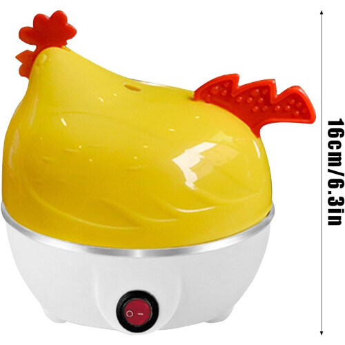 Rapid Egg Cooker 7 Eggs Capacity with Automatic ShutOff, Cute Chicken Design Egg Steamer White 1