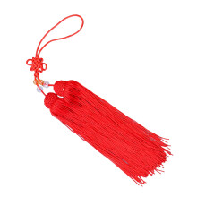 Taichi Sword Tassel with FadeResistant Ice Silk, Traditional Chinese Kung Fu Decorative Accessory, Red