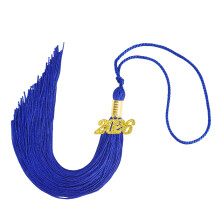Graduation Tassel with Gold 2026 Year Charm for  School Cap Decoration Blue Keepsake