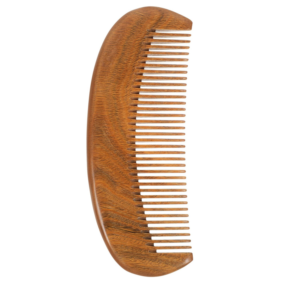 Unisex Wooden Hair Comb Wide Tooth Sandalwood For No Static Detangling And Relaxing Scalp Massage