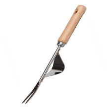 Garden Weeding Tool, Stainless Steel Manual Weed Puller with Ergonomic Wooden Handle for Lawn Care