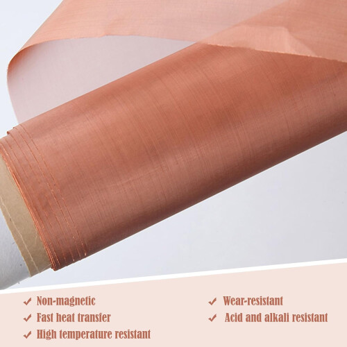 Pure Copper Mesh Screen Roll 100x50cm Rustproof Flexible 80 Mesh for Vents DIY Shielding Filter 2
