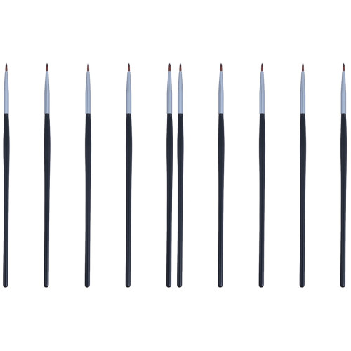 10Pcs Black Eyeliner Lipstick Brush Makeup Applicator for Precise Use 2