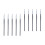 10Pcs Black Eyeliner Lipstick Brush Makeup Applicator for Precise Use 5