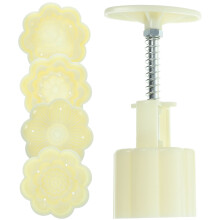 1Set Creative Moon Cake Press Mold Plastic Iron for Mid-Autumn Baking