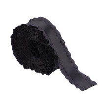 1Rol Zwart Polyester Lint Rol Voor Cadeauversiering En Feestknutsels