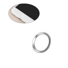 metal home button sticker for iphone white silver edge with packaging