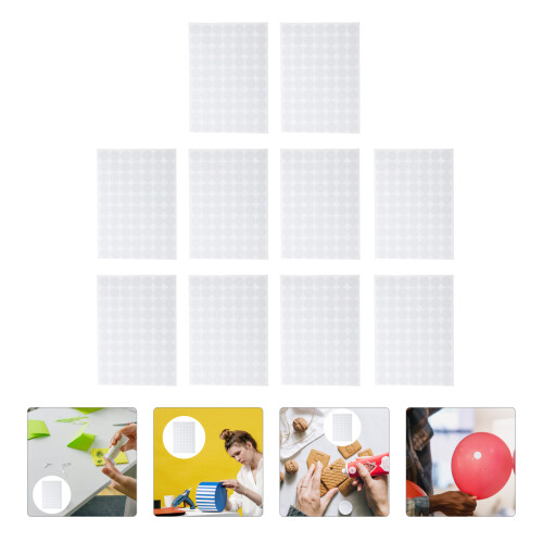 10 Sheets Dot Foam 3d No Trace Force Glue 1