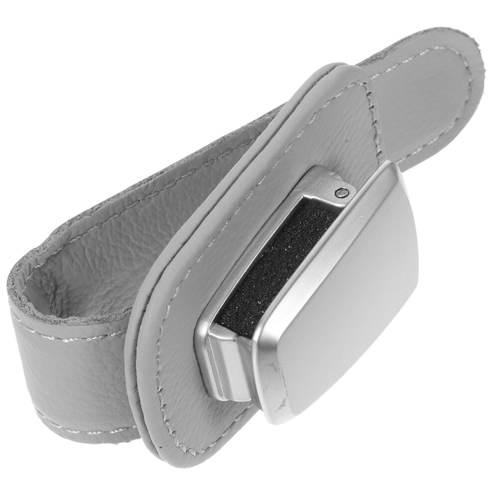 Inoomp Auto Glasses Holder Beige Pu Clip For Car Sun Visor Storage