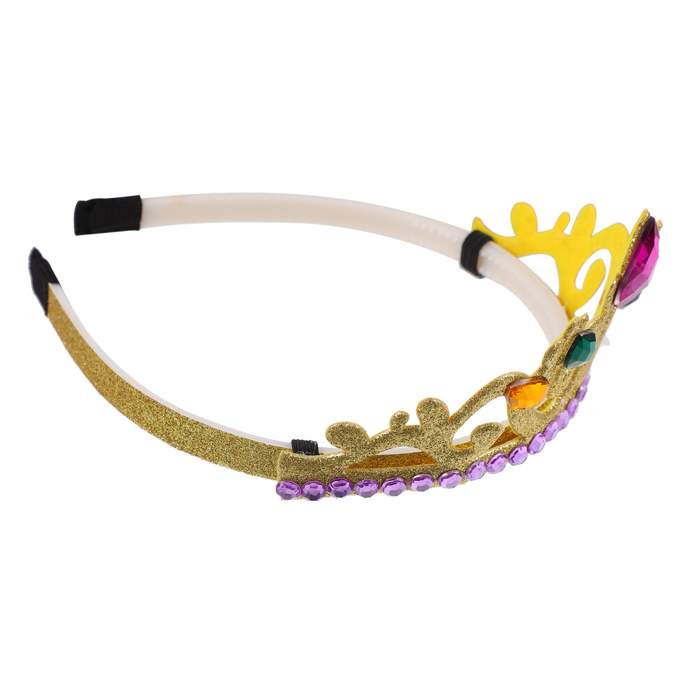 Birthday Crown Headband Rhinestone Hairband Girls Party Headdress 3062623031202