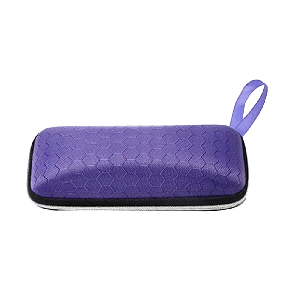 Solustre Purple 3Pcs Zipper Eva Eyeglasses Case Durable Glasses Storage Box