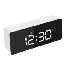 3Pcs White USB LED Digital Alarm Clocks Multi-Function with Snooze