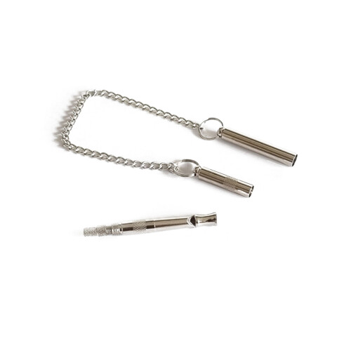 Silver Ultrasonic Dog Whistle for Fast Training with Lanyard 1