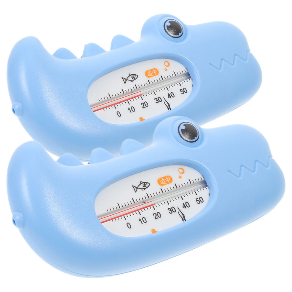 Aboofan 2Pcs Plastic Cartoon Pool Thermometer Sky-Blue For Kids Swimming Spa