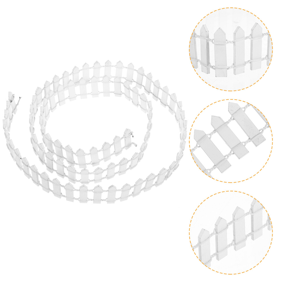 White Mini Wood Fence For Succulent Plant Pot Decoration Diy 3022040544143