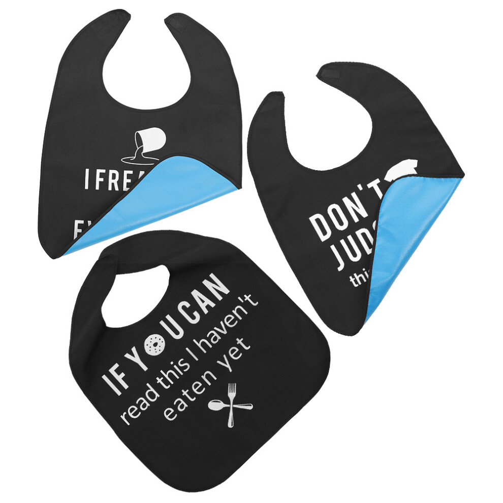3Pcs Elderly Bib Bibs For Adults Rice Bag Dedicated Polyester Aboofan