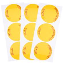 10 Noodstop Label Klevende Sticker Voor Machines En Apparaten