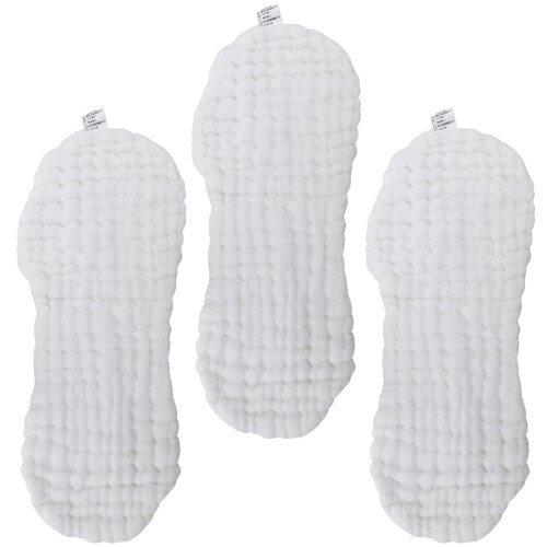6Pcs Cotton Infant Diaper Pads White Breathable Soft Washable Mats 1