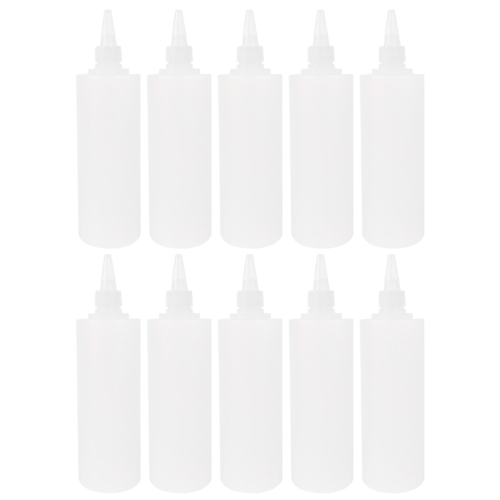 10Pcs White Pe Pigment Dispenser Bottle Reusable Squeeze Glue Bottle 3111993786141
