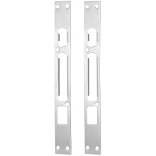 2pcs Door Security Strike Plates Stainless Steel 1.2mm Thickened Door Frame Buckle Jamb Reinforcement Plate Silver