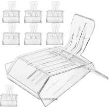 8Pcs Clear Plastic Bee Incubation Bases Sturdy Bee Rearing Cell Cups