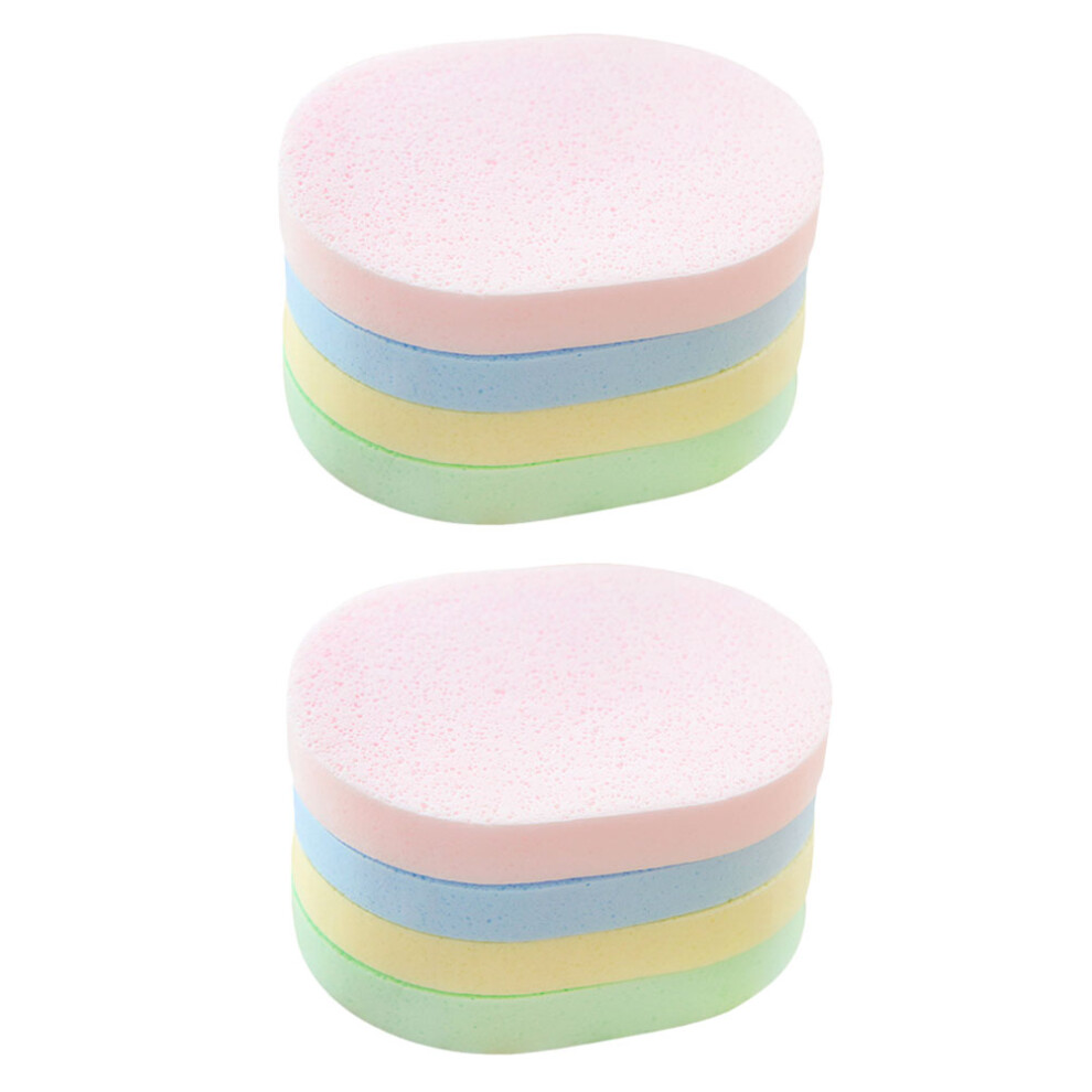 Aboofan 8Pcs Facial Cleaning Sponges For Makeup Removal And Washing, Random Color