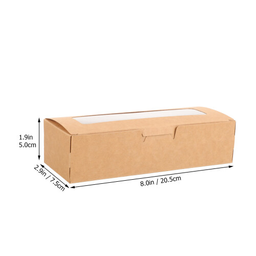 20Pcs Small Cake Boxes with Clear Window Kraft Paper Dessert Boxes 1
