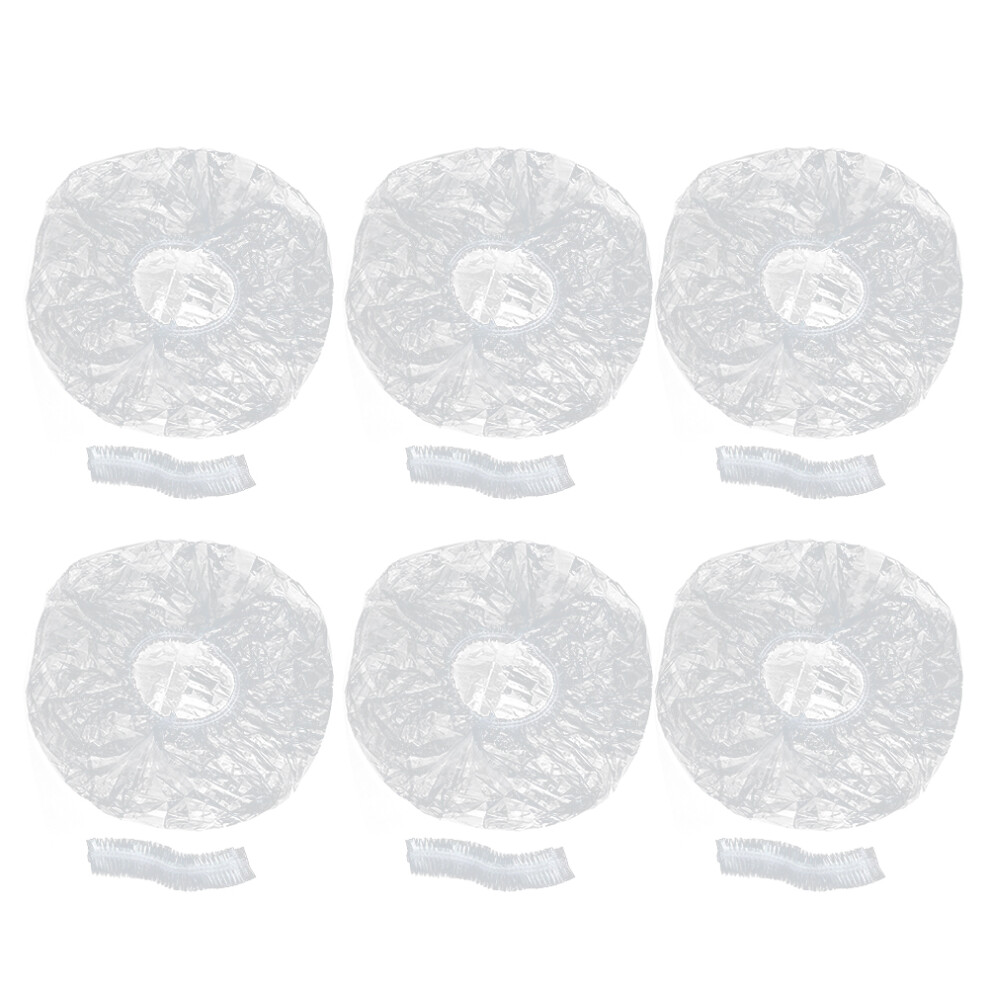 Totority 400 Pcs Transparent Disposable Shower Caps Elastic For Home Salon Spa