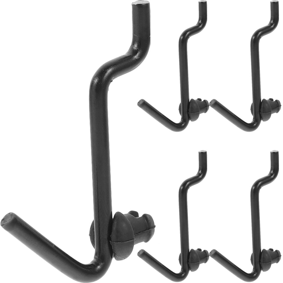 5Pcs Sturdy Black Pegboard J Hooks For Garage Workshop And Home 3062267884325