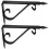 2Sets Multi-Use Black Iron Wall Angle Brackets for Shelves 10