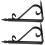 2Sets Multi-Use Black Iron Wall Angle Brackets for Shelves 9
