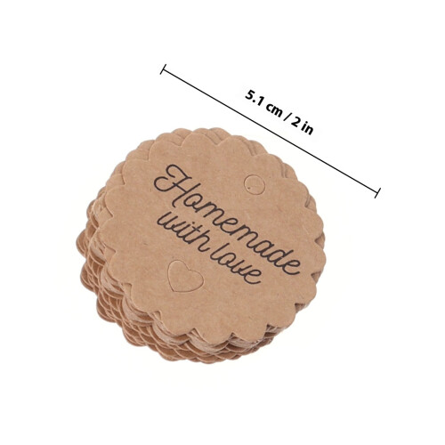 100pcs Favors Tags Kraft Tags Paper Gift 2