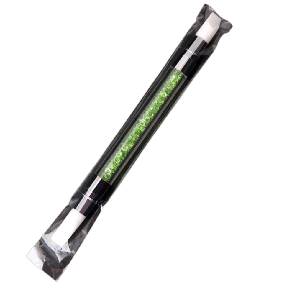 Totority Green Nail Art Carving Pen Brushes Silicone Head Acrylic Handle