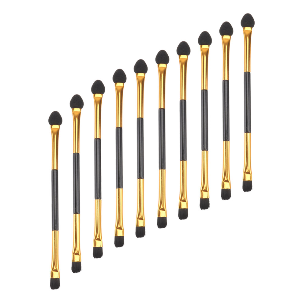 Totority Golden 20Pcs Portable Eye Shadow Brushes Durable Makeup Accessories