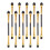20Pcs Portable Golden Eye Shadow Brushes Durable Makeup Accessories 6