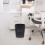 Black Plastic Trash Can Modern Storage Basket for Home Office 3