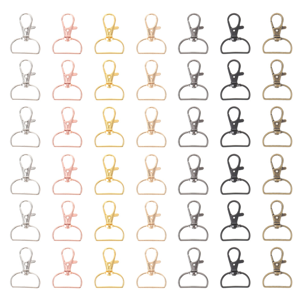 70Pcs Colorful Metal Lobster Snap Hooks Swivel Clasp For Decoration 3062324904805