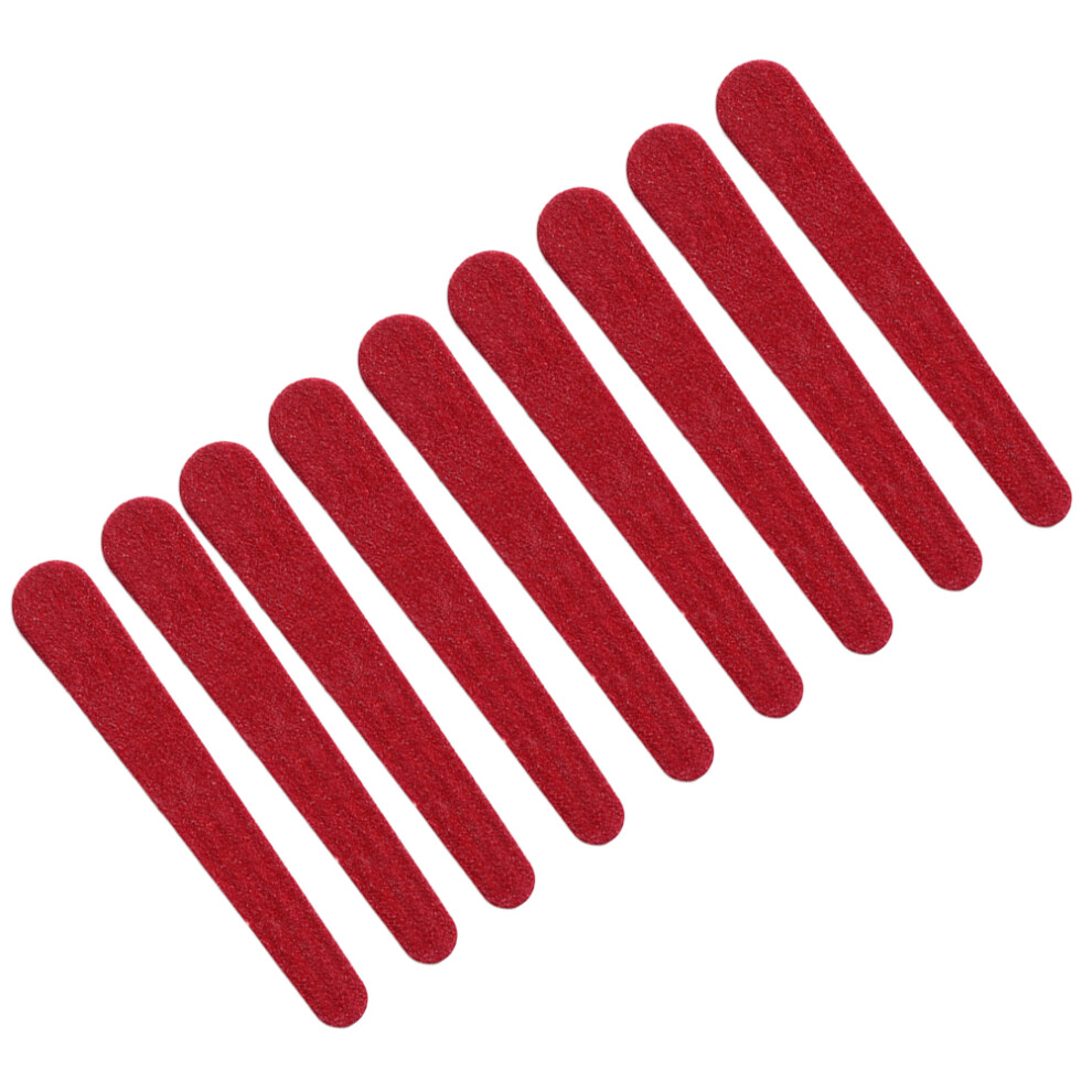 Ohphcall Red 100Pcs Nail Sanding Files Wooden Nail Art Tool For Home And Salon