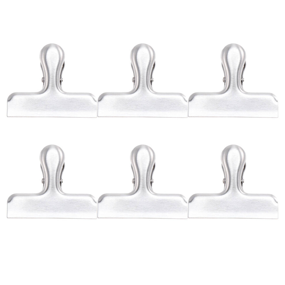 12Pcs Silver Stainless Steel Chip Bag Clips Durable Food Sealers 013714278825