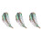 3Pcs Multi Color Feather Brooch Breastpin Creative Shell Pin Badges 4