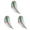 3Pcs Multi Color Feather Brooch Breastpin Creative Shell Pin Badges 2