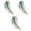 3Pcs Multi Color Feather Brooch Breastpin Creative Shell Pin Badges 3