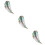 3Pcs Multi Color Feather Brooch Breastpin Creative Shell Pin Badges 9